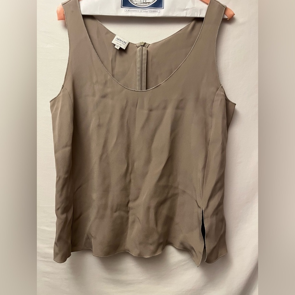 ARMANI COLLEZIONE ANTINEA SRL SLEEVELESS SOFT BROWN TANK TOP CAMISOLE 10